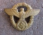 German WWII Water Protection Police Hat Eagle, Assman Mfg