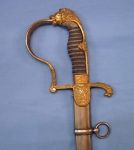 German Imperial Era Cavalry Officers Sword, Lion Head Pommel, Triple …