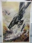 German WWII Postcard, Diving Stuka