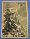German WWII Christmas Postcard, NSDAP 1943