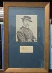 US Civil War General Philip Sheridan Autograph, Framed