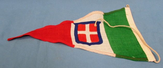  Italian WWII, Patriotic Wool Pennant, — image 3