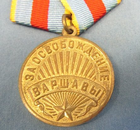  Soviet WWII Campaign Medal, Liberation of Warsaw — image 3
