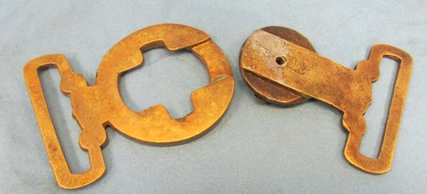  Japanese WWII Navy Officers Dress Buckle, 3 Piece Construction — image 2