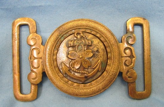  Japanese WWII Navy Officers Dress Buckle, 3 Piece Construction — image 3
