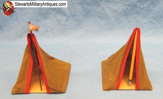  Two Pre WWII Dimestore Soldier Pup Tents — image 2
