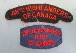 Canadian Black Watch, Royal Highlander Insignia Set