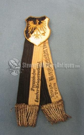  German Pre WWI Prussian War Veterans Badge & Ribbon — image 2