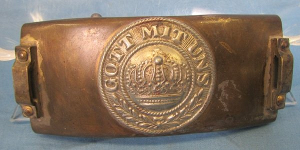  German WWI Prussian Wirelayer Buckle, Early Brass Issue — image 2