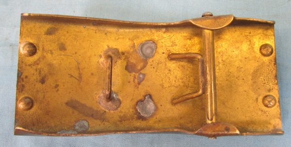  German WWI Prussian Wirelayer Buckle, Early Brass Issue — image 3