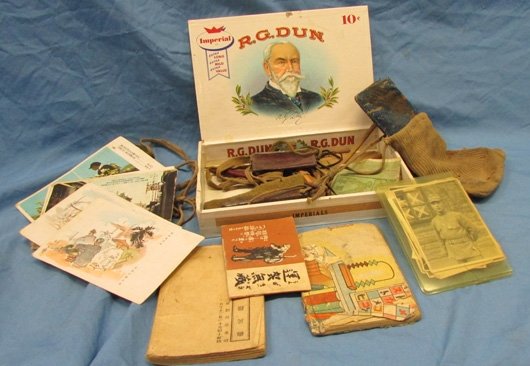  Japanese WWII Assorted Personal Effects, GI Cigar Box — image 3