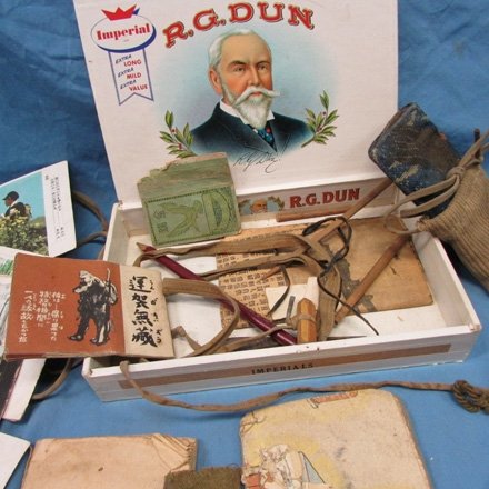  Japanese WWII Assorted Personal Effects, GI Cigar Box — image 6