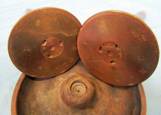  Japanese WWII Trench Art, Salt & Pepper Shakers and Ashtray Set — image 4