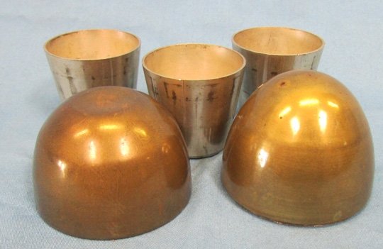  Trench Art Figuarl Shot Glass Set, Egg, Japanese: — image 3