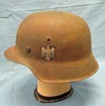 German WWII Army M1942 Helmet & Liner, Refurbished