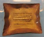 French WWI Trench Art Ashtray, Compiegne Railroad Car