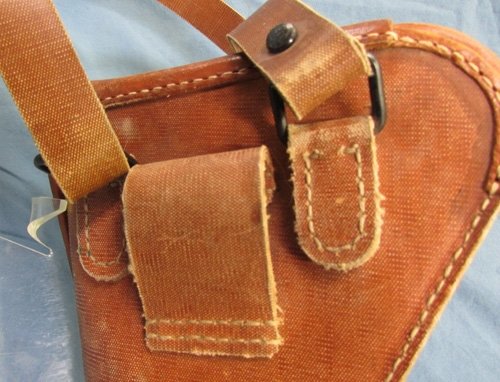  Japanese WWII Rubberized Canvas T-14 Holster & Shoulder Strap, Cleaning Rod & Firing Pin — image 3