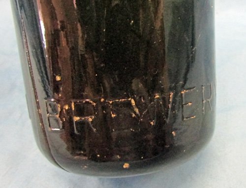  Japanese WWII Green Glass Beer Bottle, Wreck Recovered — image 3