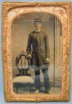 US Civil War, CDV Size Tintype & Brass Mount
