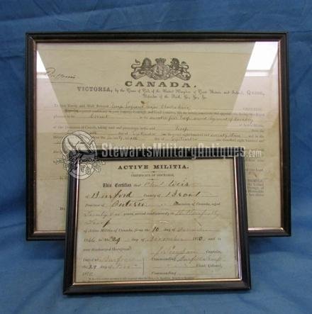  Canadian Fenian Raid Era Document Lot, Burford Troop, 2nd Cavalry Regt — image 2