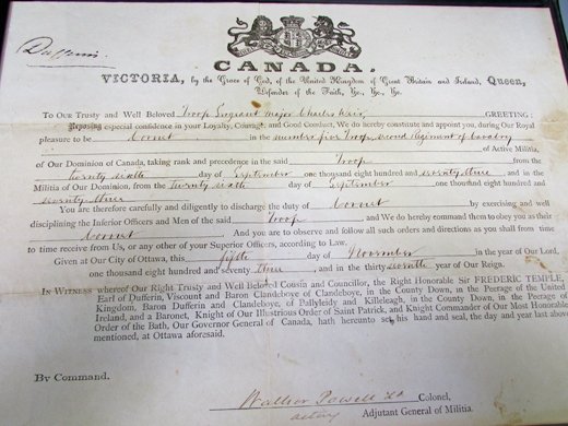  Canadian Fenian Raid Era Document Lot, Burford Troop, 2nd Cavalry Regt — image 3