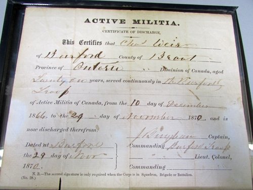  Canadian Fenian Raid Era Document Lot, Burford Troop, 2nd Cavalry Regt — image 4