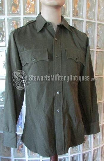  US WWII Army Air Corps Officer Dark Green Shirt — image 2