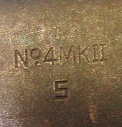  British WWII No 4 MkII Spike Bayonet, US Mfg Plastic Scabbard — image 2