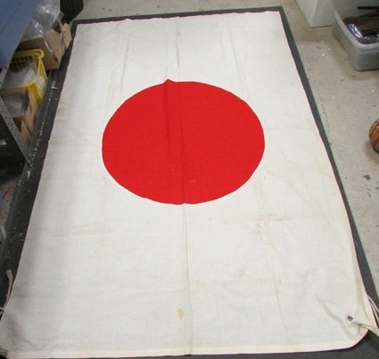  Japanese WWII Large Cotton Flag, Sewn Center, 43 x 65 Inches — image 2