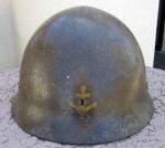 Japanese WWII Imperial Navy Late War Steel Helmet Shell