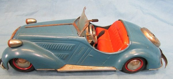  German Postwar Mfg, American Zone, Distler BMW Wanderer Tinplate Car — image 8