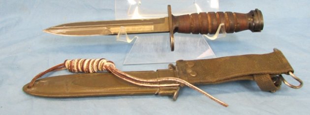  US WWII-Korean War, USM4 Carbine Bayonet, Imperial Mfg, & M8 Scabbard — image 6