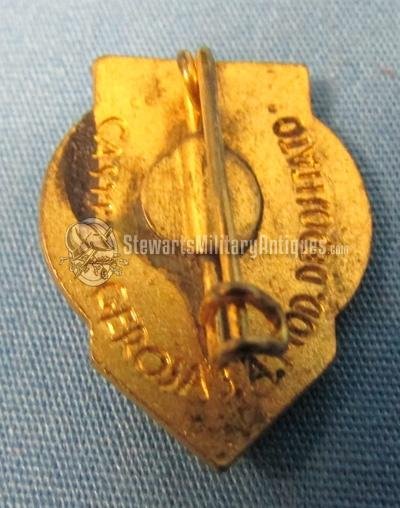  Italian WWII Fascist Membership Badge, Enameled Brass — image 3