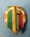 Italian WWII Fascist Membership Badge, Enameled Brass