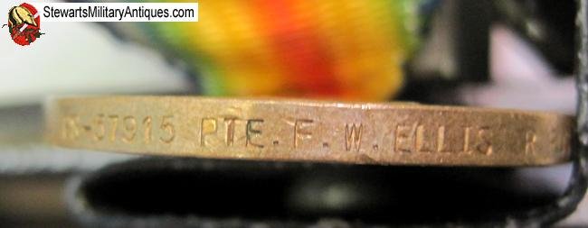  British WWI Victory Medal, Casualty, KIA, Royal Fusiliers, Ellis GS-57915 — image 3