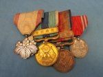 Japanese WWII 4 Place Medal Bar
