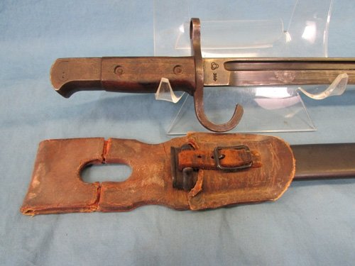  Japanese WWII Type 30 Bayonet Matsushita Kinzoku, Arrow-M, Rubberized Canvas Frog — image 4