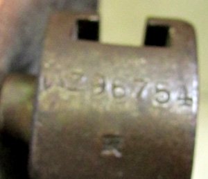  Japanese WWII Type 30 Bayonet Matsushita Kinzoku, Arrow-M, Rubberized Canvas Frog — image 6