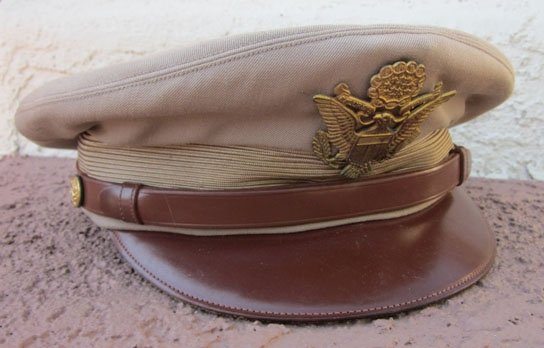 US WWII Identified Army Officer Summer Visor Hat, Colonel of Cavalry — image 2