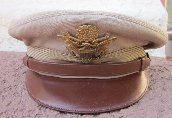 US WWII Identified Army Officer Summer Visor Hat, Colonel of Cavalry — image 3