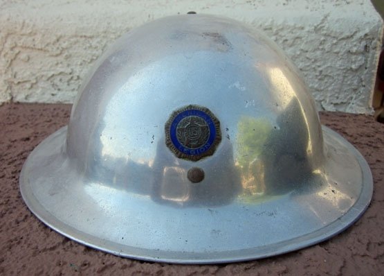 US Pre WWII 1920's-1940's American Legion Parade Helmet, Polished Aluminum — image 2