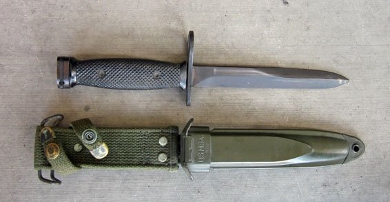 US Vietnam War Era M7 Bayonet, MILPAR Mfg. — image 3