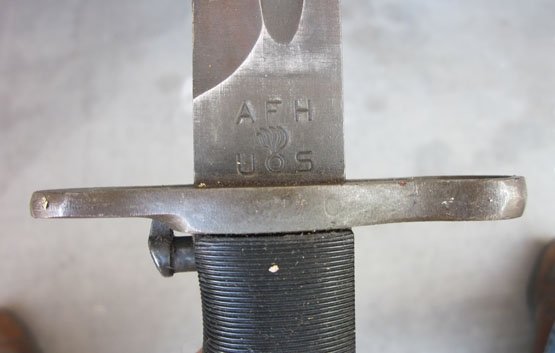 US WWII M1 Garand Bayonet American Fork & Hoe, & Scabbard — image 4