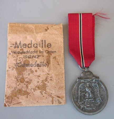 German WWII Eastern Front Medal & Envelope — image 2