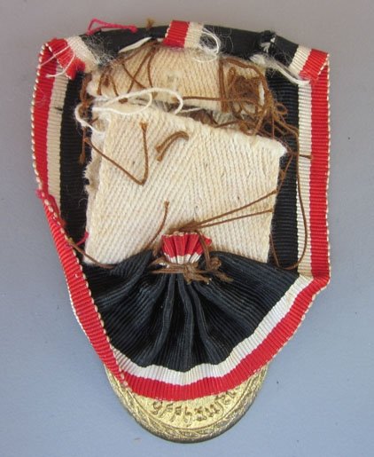 German Post WWI Kyffhauserbund Veteran Medal, Crossed Swords, Parade Mount — image 3