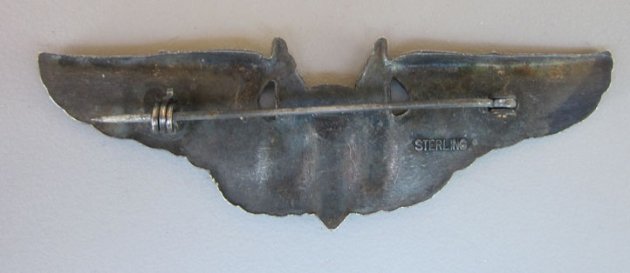 US WWII USAAF Aerial Gunner Wings, Sterling — image 3
