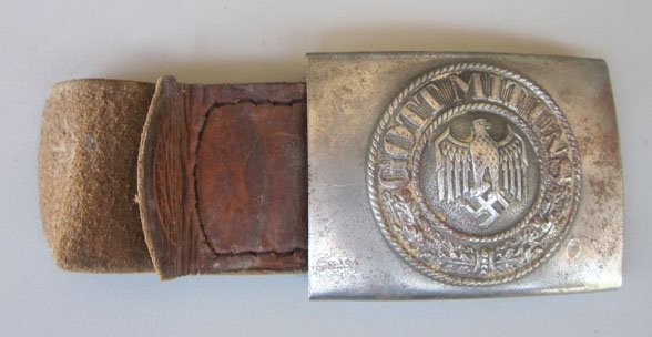 German WWII Heer Enlisted Buckle & Tab, IKA 40, Julius Kremp — image 2