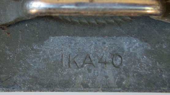 German WWII Heer Enlisted Buckle & Tab, IKA 40, Julius Kremp — image 4