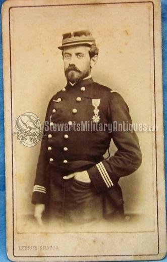  French, Franco-Prussian War CDV, Officer, Legion d' Honneur — image 2