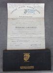 US WWII USMC 1942 Discharge & Leather Folio, Injured During …
